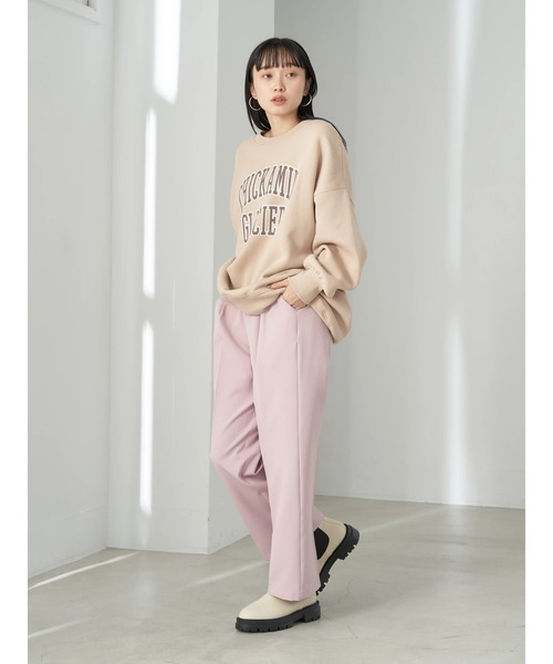 earth music&ecology(アースミュージックアンドエコロジー)の「裏起毛ロゴBIGスウェット(Tシャツ/カットソー・レディース・ベージュ/チャコールグレー/アイボリー・FREE)」の8枚目の写真