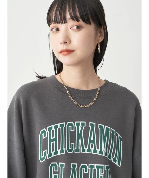 earth music&ecology(アースミュージックアンドエコロジー)の「裏起毛ロゴBIGスウェット(Tシャツ/カットソー・レディース・ベージュ/チャコールグレー/アイボリー・FREE)」の14枚目の写真