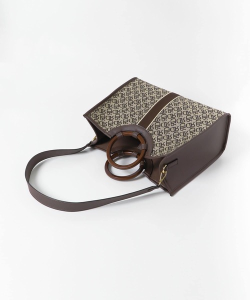 RODE SKO（ロデスコ）の「モノグラムジャガードスクエアトート（トートバッグ・レディース・ブラウン・ONE）」の3枚目の写真