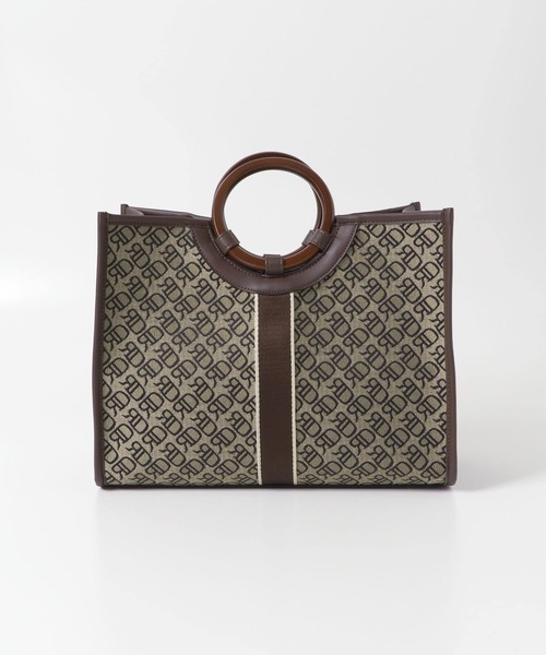 RODE SKO（ロデスコ）の「モノグラムジャガードスクエアトート（トートバッグ・レディース・ブラウン・ONE）」の7枚目の写真