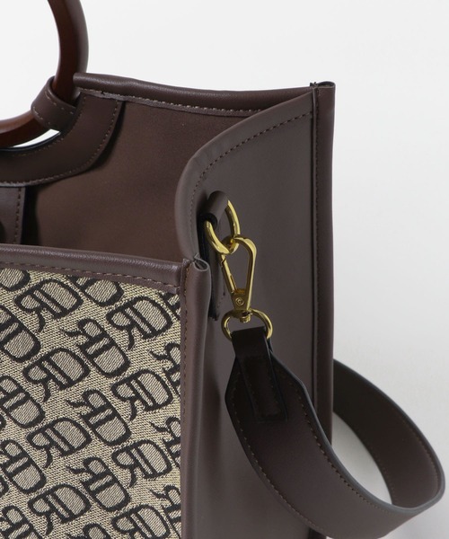 RODE SKO（ロデスコ）の「モノグラムジャガードスクエアトート（トートバッグ・レディース・ブラウン・ONE）」の21枚目の写真