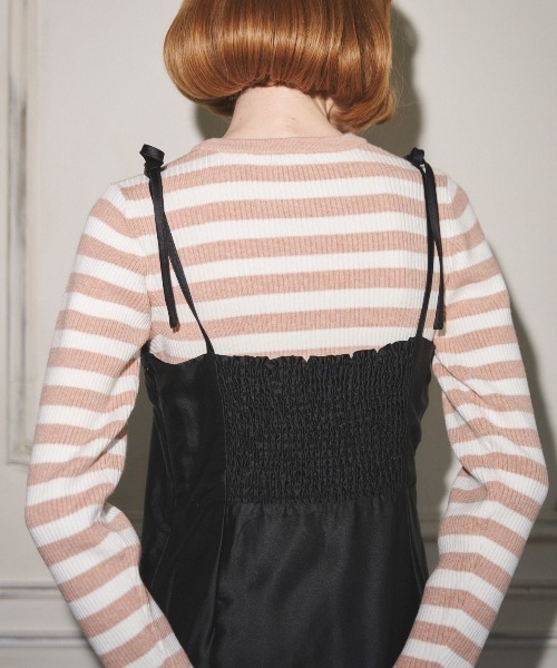 MIRO AMURETTE（ミロアミュレット）の「dressy fur cami onepiece/ファーキャミワンピース（ワンピース・レディース・ブラック・SMALL/MEDIUM）」の7枚目の写真