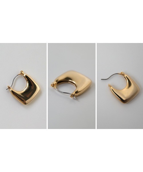 select MOCA（セレクトモカ）の「ラウンドスクエアピアス（ピアス（両耳用）・レディース・ゴールド/シルバー・FREE）」の14枚目の写真