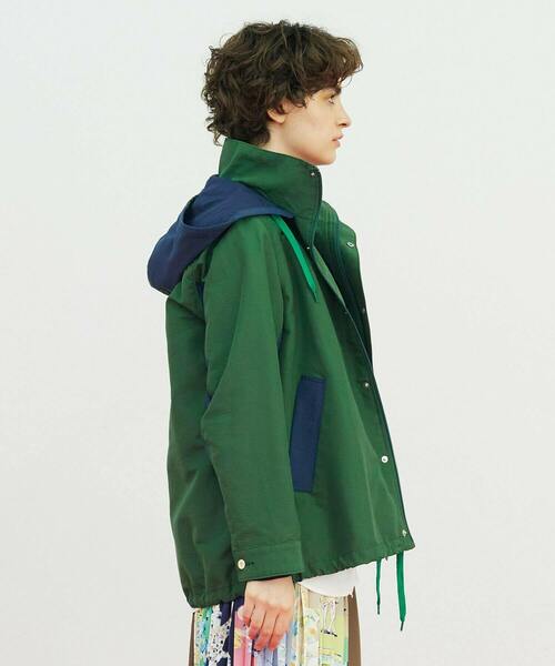 FRAPBOIS（フラボア）の「C/Nグログラン コート（その他アウター・レディース・ベージュ/グリーン・2/1）」の3枚目の写真