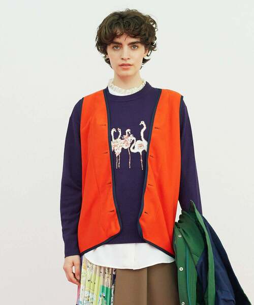 FRAPBOIS（フラボア）の「C/Nグログラン コート（その他アウター・レディース・ベージュ/グリーン・2/1）」の11枚目の写真