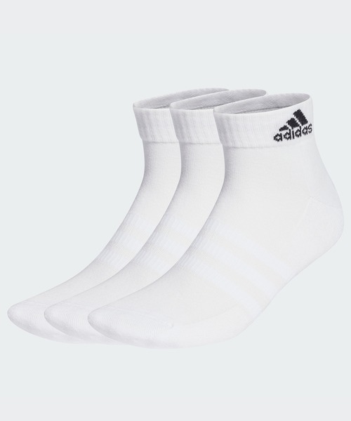 adidas(アディダス)の「クッション スポーツウェア アンクルソックス3足組 / アディダス adidas(ソックス/靴下・メンズ・ホワイト/ブラック/グレー/ホワイト系その他/グレー系その他/Black・SMALL/MEDIUM/LARGE/XX-LARGE/X-LARGE/kids-XXL)」の3枚目の写真