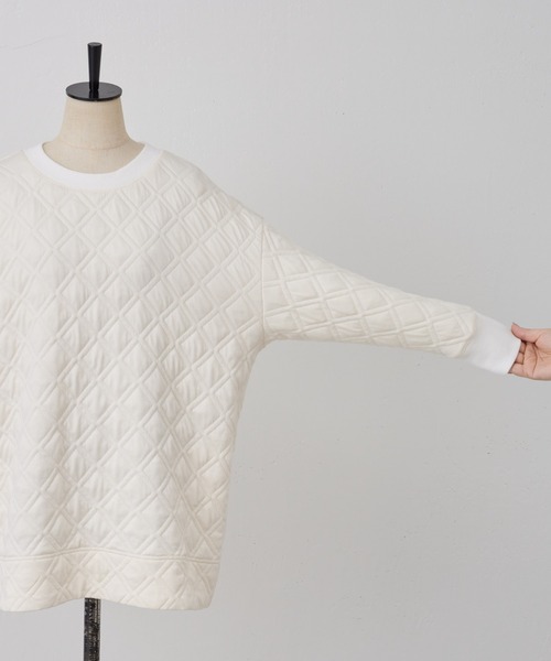 BEARDSLEY(ビアズリー)の「キルトジャカードチュニック(Tシャツ/カットソー・レディース・アイボリー/ブラック・FREE)」の21枚目の写真