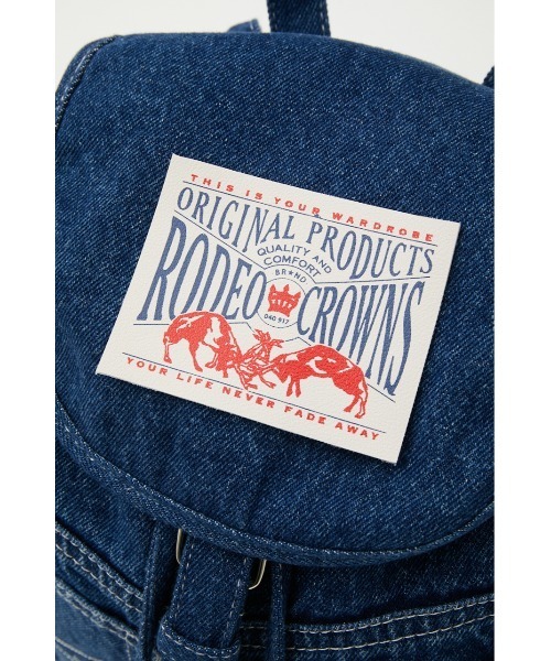 RODEO CROWNS WIDE BOWL（ロデオクラウンズワイドボウル）の「CROWN DENIM BACKPACK（バックパック/リュック・レディース・ブルー・FREE）」の9枚目の写真