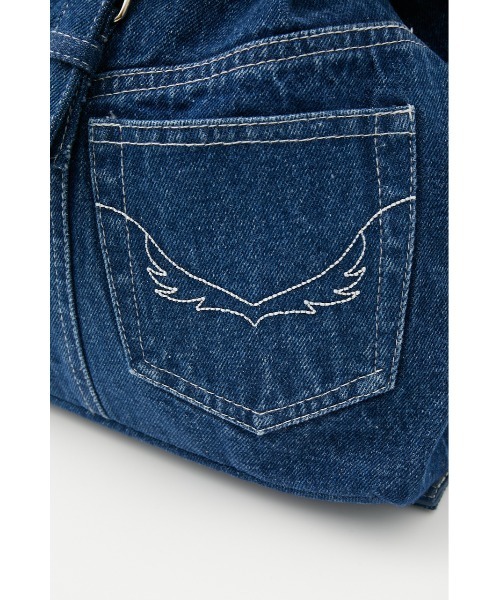 RODEO CROWNS WIDE BOWL（ロデオクラウンズワイドボウル）の「CROWN DENIM BACKPACK（バックパック/リュック・レディース・ブルー・FREE）」の5枚目の写真