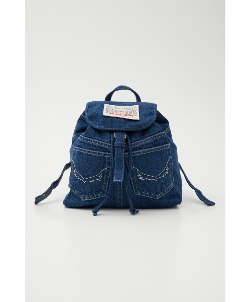 RODEO CROWNS WIDE BOWL（ロデオクラウンズワイドボウル）の「CROWN DENIM BACKPACK（バックパック/リュック・レディース・ブルー・FREE）」の6枚目の写真