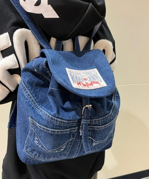 RODEO CROWNS WIDE BOWL（ロデオクラウンズワイドボウル）の「CROWN DENIM BACKPACK（バックパック/リュック・レディース・ブルー・FREE）」の14枚目の写真