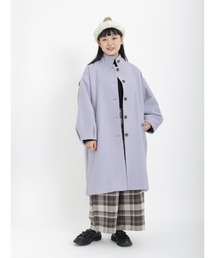 カポック混中空糸ロングコート