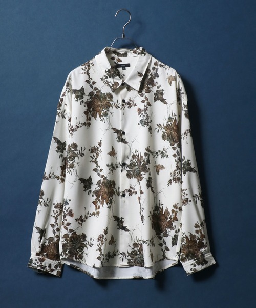 ANPAS(アンパス)の「Georgette Flower Total Pattern Print Big Silhouette Thickness Shirt/ジョーゼット 花柄 総柄プリント ビッグシルエット とろみシャツ(シャツ/ブラウス・メンズ・ホワイト系その他3/ブラック系その他4/ブラック系その他6/ホワイト系その他/ベージュ系その他/グレー系その他/ブラック系その他2/ホワイト系その他2/ホワイト系その他4/ブラック系その他3/ブラック系その他5/ブラック系その他/グレー系その他2/ブラック×グレー/ホワイト系その他5/ブラック×レッド/ホワイト×ブラック/ブラック系その他7/ベージュ系その他2・M/L)」の6枚目の写真
