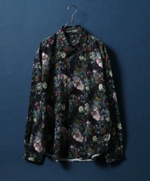 ANPAS（アンパス）の「Georgette Flower Total Pattern Print Big Silhouette Thickness Shirt/ジョーゼット 花柄 総柄プリント ビッグシルエット とろみシャツ（シャツ/ブラウス）」