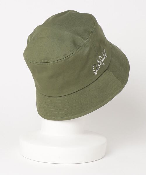 DOUBLE STANDARD CLOTHING（ダブルスタンダードクロージング）の「チノクロスロゴバケットハット（ハット・レディース・ブラック/カーキ・FREE）」の3枚目の写真