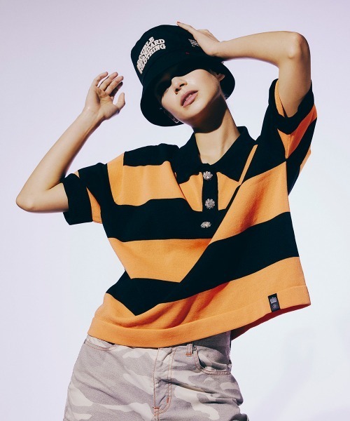 DOUBLE STANDARD CLOTHING（ダブルスタンダードクロージング）の「チノクロスロゴバケットハット（ハット・レディース・ブラック/カーキ・FREE）」の4枚目の写真