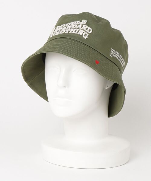 DOUBLE STANDARD CLOTHING（ダブルスタンダードクロージング）の「チノクロスロゴバケットハット（ハット・レディース・ブラック/カーキ・FREE）」の9枚目の写真