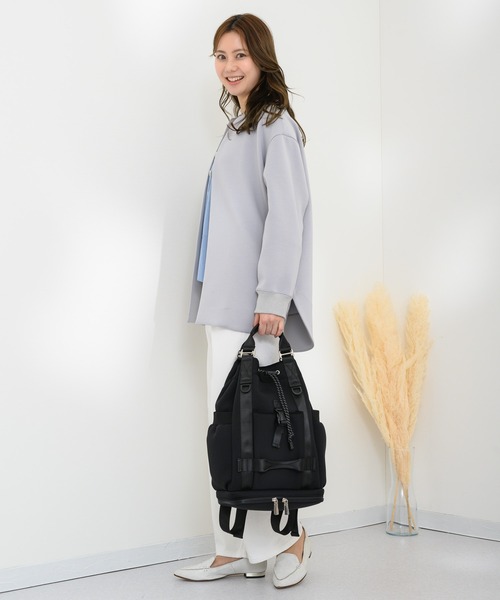 KATHARINE ROSS（キャサリンロス）の「【KATHARINE ROSS】日本製 スフレポンチノーカラーコート（ノーカラージャケット・レディース・グレー/ベージュ・MEDIUM）」の5枚目の写真