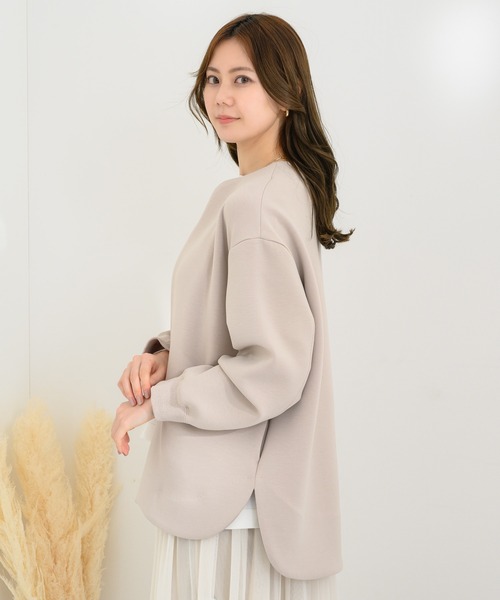 KATHARINE ROSS（キャサリンロス）の「【KATHARINE ROSS】日本製 スフレポンチノーカラーコート（ノーカラージャケット・レディース・グレー/ベージュ・MEDIUM）」の16枚目の写真