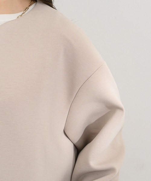 KATHARINE ROSS（キャサリンロス）の「【KATHARINE ROSS】日本製 スフレポンチノーカラーコート（ノーカラージャケット・レディース・グレー/ベージュ・MEDIUM）」の19枚目の写真