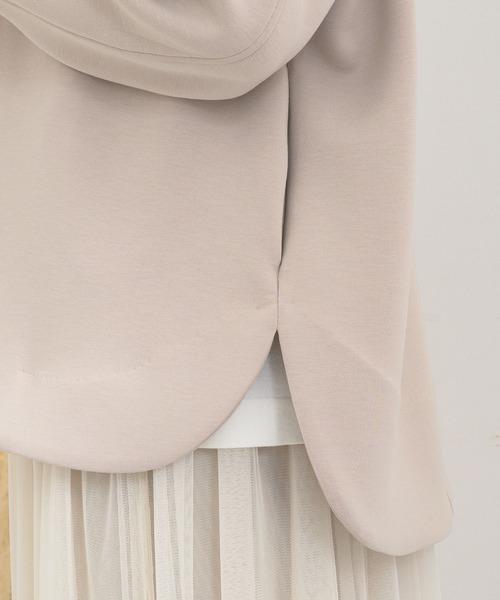 KATHARINE ROSS（キャサリンロス）の「【KATHARINE ROSS】日本製 スフレポンチノーカラーコート（ノーカラージャケット・レディース・グレー/ベージュ・MEDIUM）」の21枚目の写真