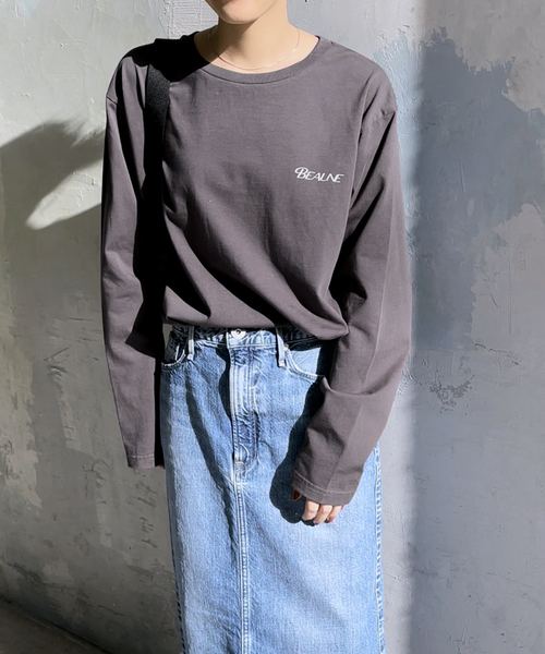 Spick & Span（スピックアンドスパン）の「バックロゴロンT（Tシャツ/カットソー・レディース・ホワイト/チャコールグレー・FREE）」の11枚目の写真