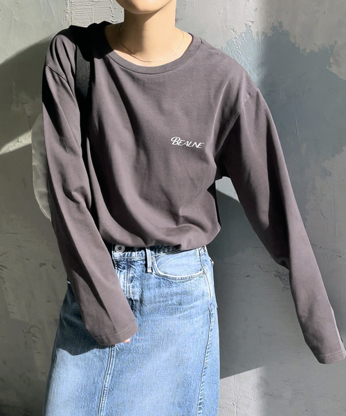 Spick & Span（スピックアンドスパン）の「バックロゴロンT（Tシャツ/カットソー・レディース・ホワイト/チャコールグレー・FREE）」の17枚目の写真