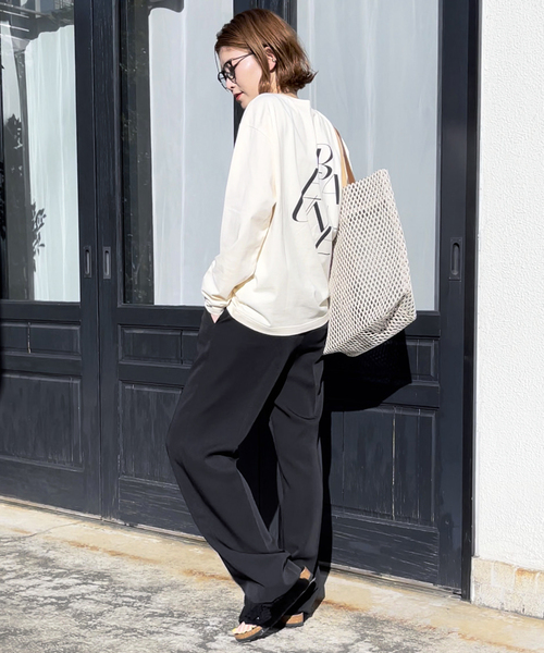 Spick & Span（スピックアンドスパン）の「バックロゴロンT（Tシャツ/カットソー・レディース・ホワイト/チャコールグレー・FREE）」の20枚目の写真