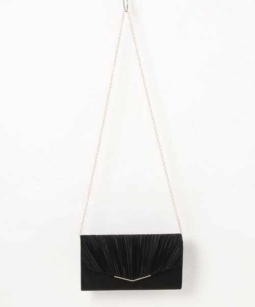 Lace Ladies(レースレディース)の「サテンプリーツパーティーバッグ(クラッチバッグ・レディース・ブラック/ベージュ/シルバー・FREE)」の7枚目の写真