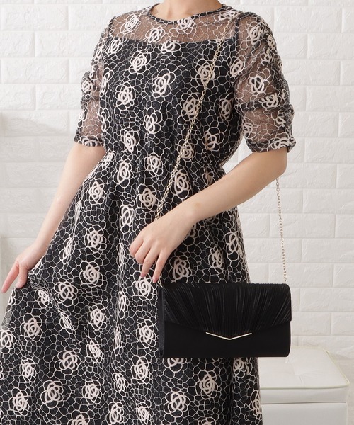 Lace Ladies(レースレディース)の「サテンプリーツパーティーバッグ(クラッチバッグ・レディース・ブラック/ベージュ/シルバー・FREE)」の19枚目の写真