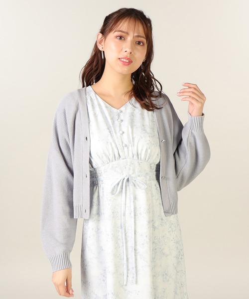 LAISSE PASSE レッセパッセ カーディガン 38(M位) 黒 LAISSE\u0027 PASSE\u0027　　レッセパッセ　カーディガン　毛混合　くすみピンク