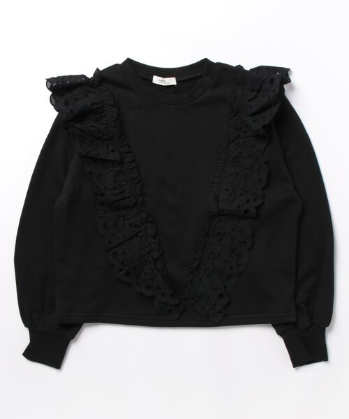 earth music&ecology(アースミュージックアンドエコロジー)の「レースフリルプルオーバー(Tシャツ/カットソー・レディース・ターコイズブルー/ブラック/アイボリー・FREE)」の22枚目の写真