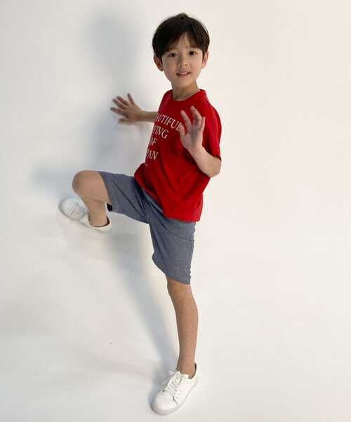 COMME CA ISM（コムサイズム）の「メッセージプリント　半袖ビッグＴシャツ（Tシャツ/カットソー・キッズ・レッド/ホワイト/ブルー/ブラック・110cm/120cm/130cm/140cm/150cm）」の17枚目の写真