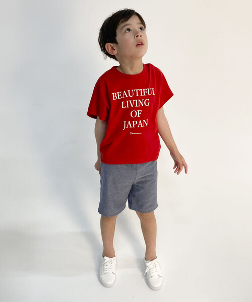 COMME CA ISM（コムサイズム）の「メッセージプリント　半袖ビッグＴシャツ（Tシャツ/カットソー・キッズ・レッド/ホワイト/ブルー/ブラック・110cm/120cm/130cm/140cm/150cm）」の18枚目の写真