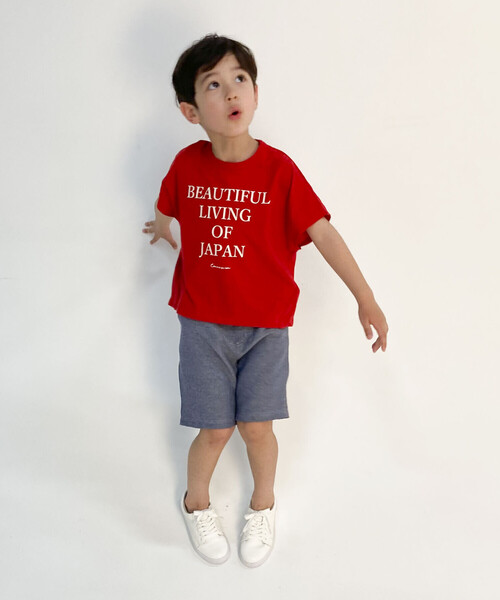 COMME CA ISM（コムサイズム）の「メッセージプリント　半袖ビッグＴシャツ（Tシャツ/カットソー・キッズ・レッド/ホワイト/ブルー/ブラック・110cm/120cm/130cm/140cm/150cm）」の19枚目の写真