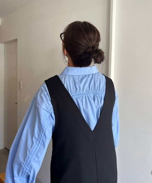 Amiur（エミレ）の「back drawstring smooth shirt（シャツ/ブラウス・レディース・ホワイト/ブルー・FREE）」の13枚目の写真