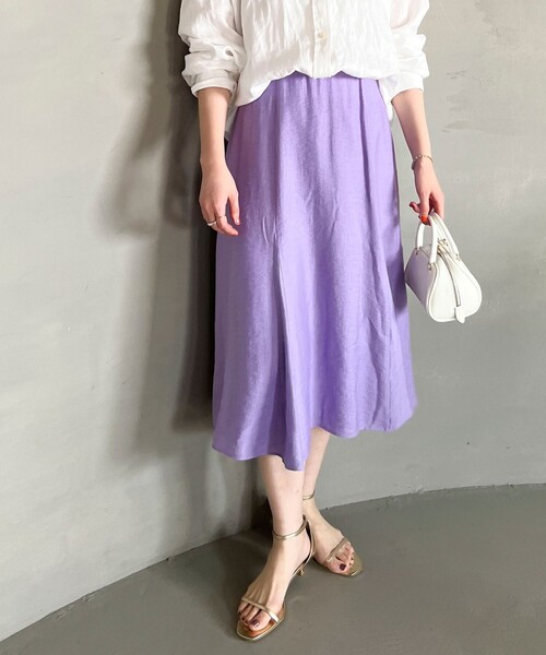 NOLLEY’S(ノーリーズ)の「◇【WEB限定】ジュピターインゴムマーメードスカート(スカート・レディース・ベージュ/ラベンダー/サックスブルー/インディゴブルー/ブラック・36/34/38)」の5枚目の写真