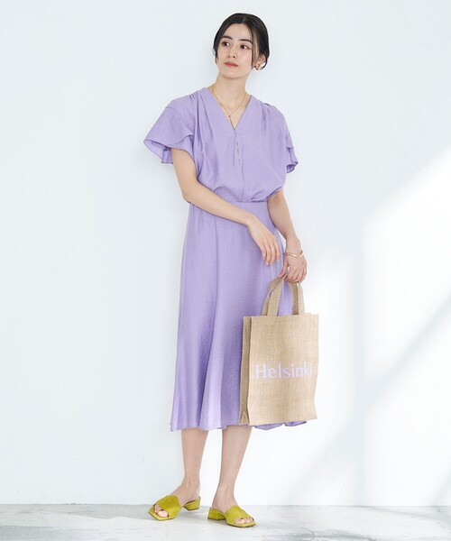 NOLLEY’S(ノーリーズ)の「◇【WEB限定】ジュピターインゴムマーメードスカート(スカート・レディース・ベージュ/ラベンダー/サックスブルー/インディゴブルー/ブラック・36/34/38)」の6枚目の写真