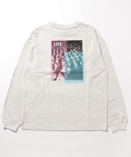 LOWRYS FARM（ローリーズファーム）の「ＬＩＦＥ＊フォトロンＴロングスリーブ　193439（Tシャツ/カットソー・レディース・グレー/ホワイト・FREE）」の20枚目の写真