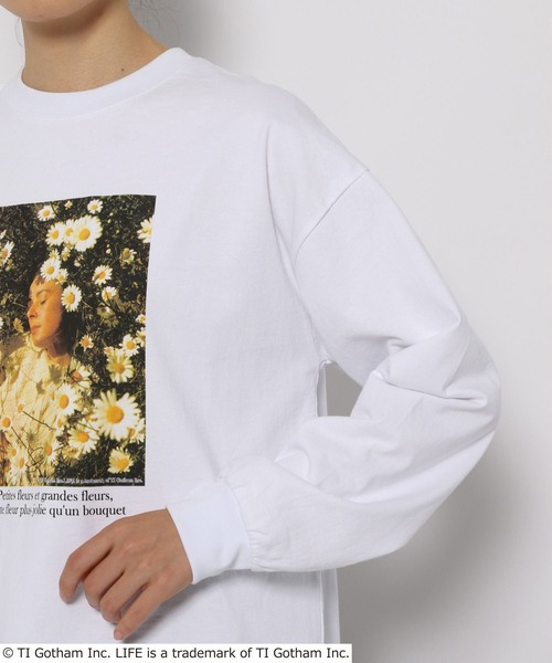 LOWRYS FARM（ローリーズファーム）の「ＬＩＦＥ＊フォトロンＴロングスリーブ　193439（Tシャツ/カットソー・レディース・グレー/ホワイト・FREE）」の10枚目の写真