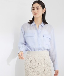 ROPE' | ラミーフラップポケットシアーシャツ/一部カラーセットアップ対応(シャツ/ブラウス)