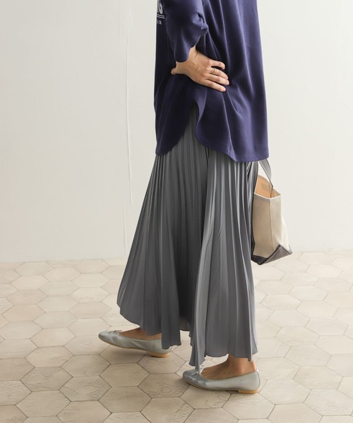 URBAN RESEARCH DOORS（アーバンリサーチドアーズ）の「ランダムプリーツロングスカート（スカート・レディース・アイボリー/ブルー系その他/ミント・MEDIUM）」の21枚目の写真