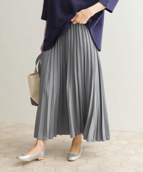 URBAN RESEARCH DOORS（アーバンリサーチドアーズ）の「ランダムプリーツロングスカート（スカート・レディース・アイボリー/ブルー系その他/ミント・MEDIUM）」の22枚目の写真