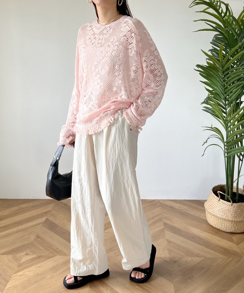 MYMOOD.（マイムード）の「ナイロントラックパンツ（その他パンツ・レディース・アイボリー/ブラック/ピンク・FREE）」の15枚目の写真