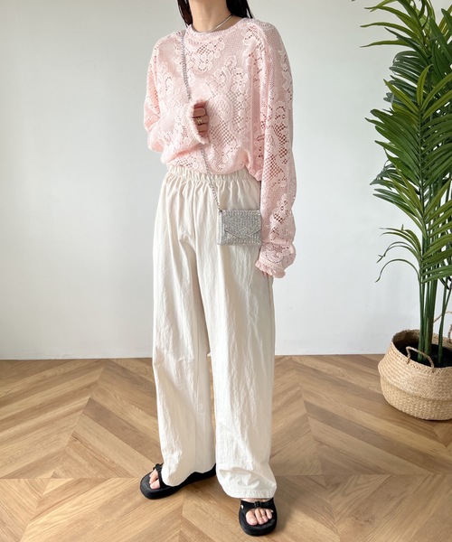 MYMOOD.（マイムード）の「ナイロントラックパンツ（その他パンツ・レディース・アイボリー/ブラック/ピンク・FREE）」の17枚目の写真