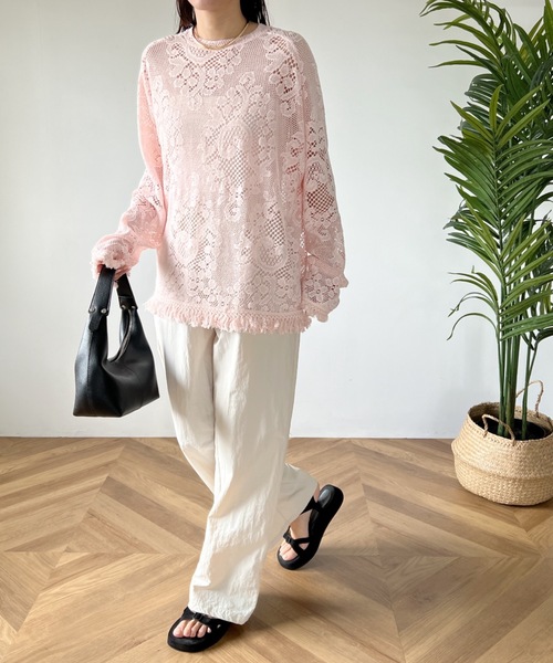 MYMOOD.（マイムード）の「ナイロントラックパンツ（その他パンツ・レディース・アイボリー/ブラック/ピンク・FREE）」の16枚目の写真