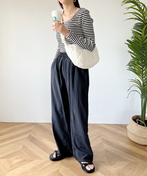 MYMOOD.（マイムード）の「ナイロントラックパンツ（その他パンツ・レディース・アイボリー/ブラック/ピンク・FREE）」の22枚目の写真