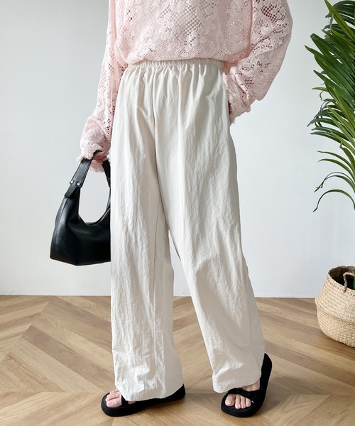 MYMOOD.（マイムード）の「ナイロントラックパンツ（その他パンツ・レディース・アイボリー/ブラック/ピンク・FREE）」の7枚目の写真