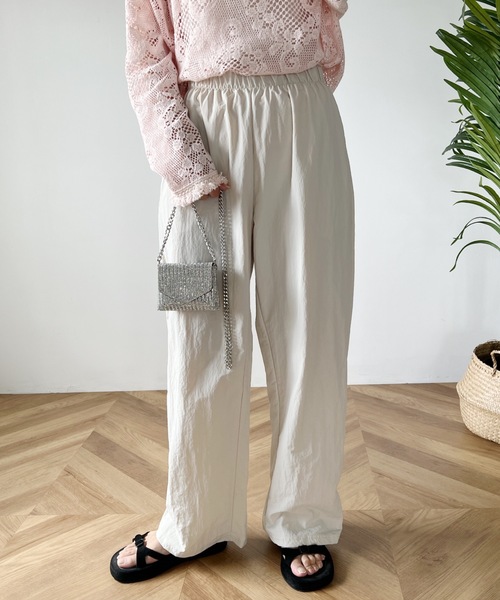 MYMOOD.（マイムード）の「ナイロントラックパンツ（その他パンツ・レディース・アイボリー/ブラック/ピンク・FREE）」の8枚目の写真