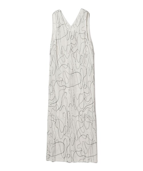 Ray BEAMS（レイビームス）の「Ray BEAMS / ライン プリント プリーツ ワンピース（ワンピース・レディース・ホワイト/ラベンダー・ONE SIZE）」の22枚目の写真